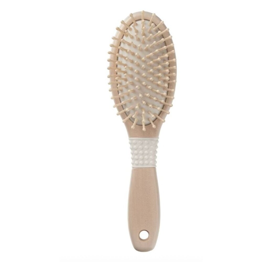 Conair Wooden Hairbrush With Massage Bristles & Ergonomic Handle For Smoothing &